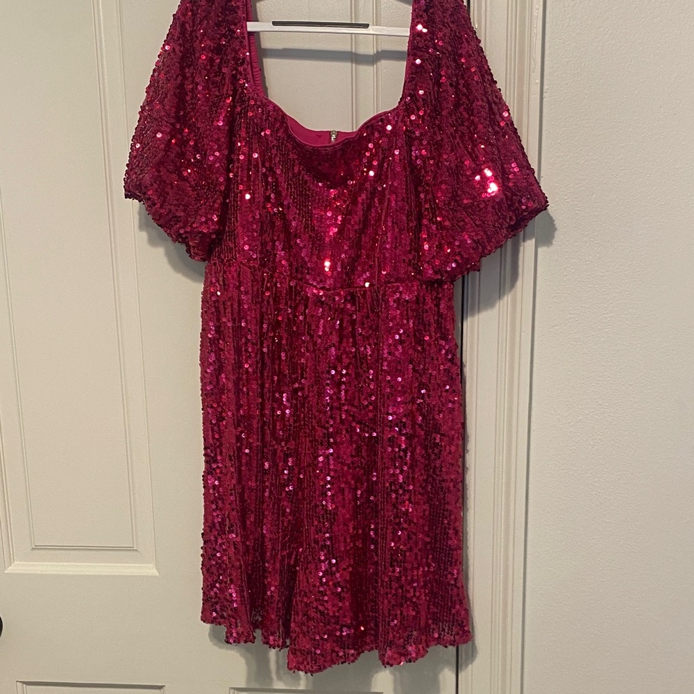 Pink Sequin Romper